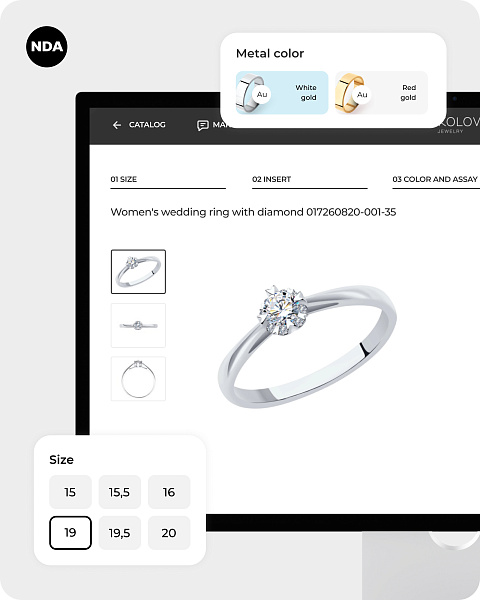 Online custom jewelry builder