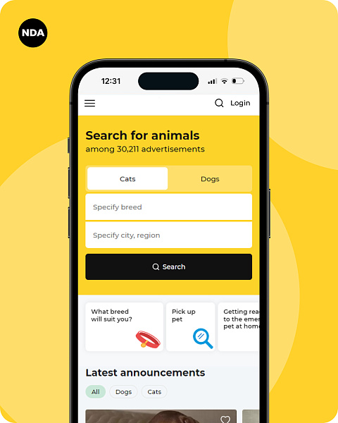 Redesign and development of pet search platform